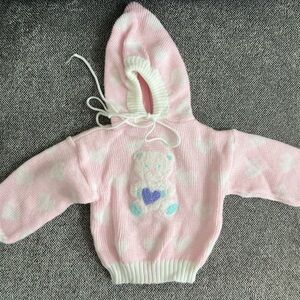 Childwise White and Pink Baby Sweater